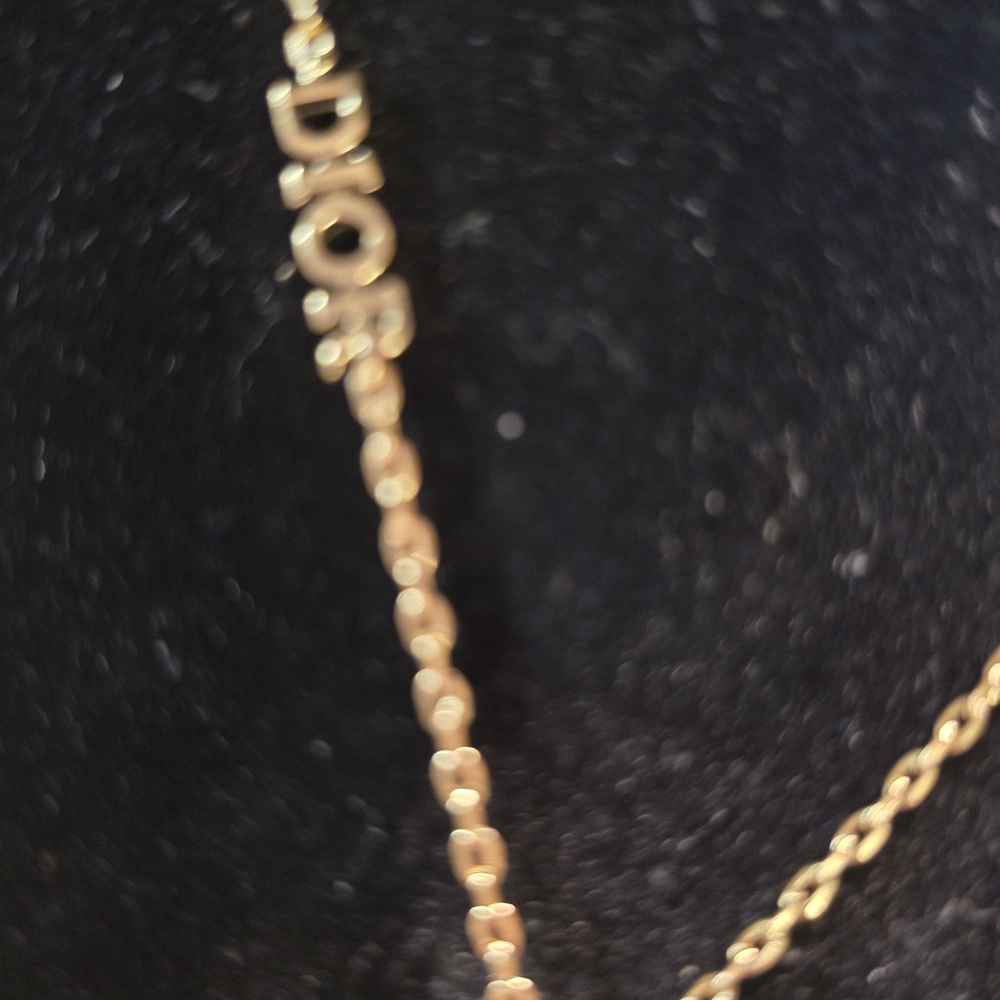 Dior Gold Heart Necklace with Silver Accents - Picture 5 of 8